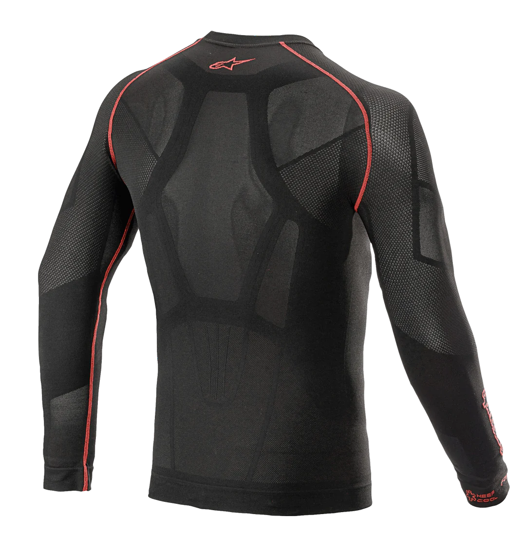 ALPINESTARS RIDE TECH V2 TOP LONG SLEEVE SUMMER - BLACK RED