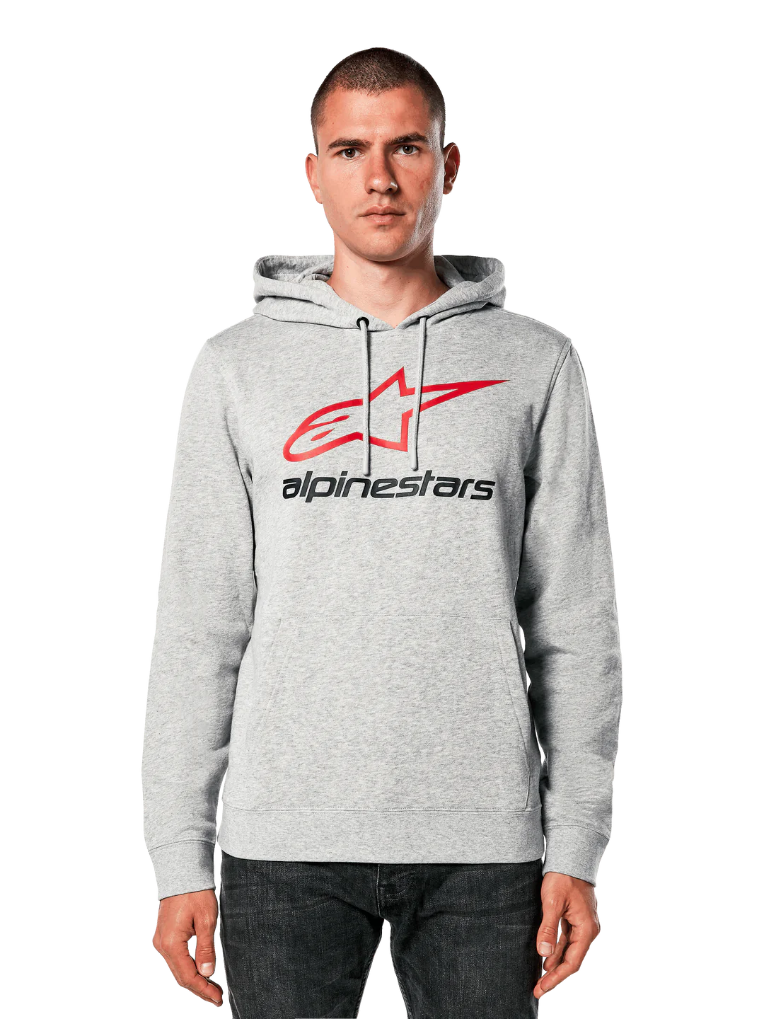 ALPINESTARS ALWAYS HOODIE V3 - GREY HEATHER/RED/BLACK