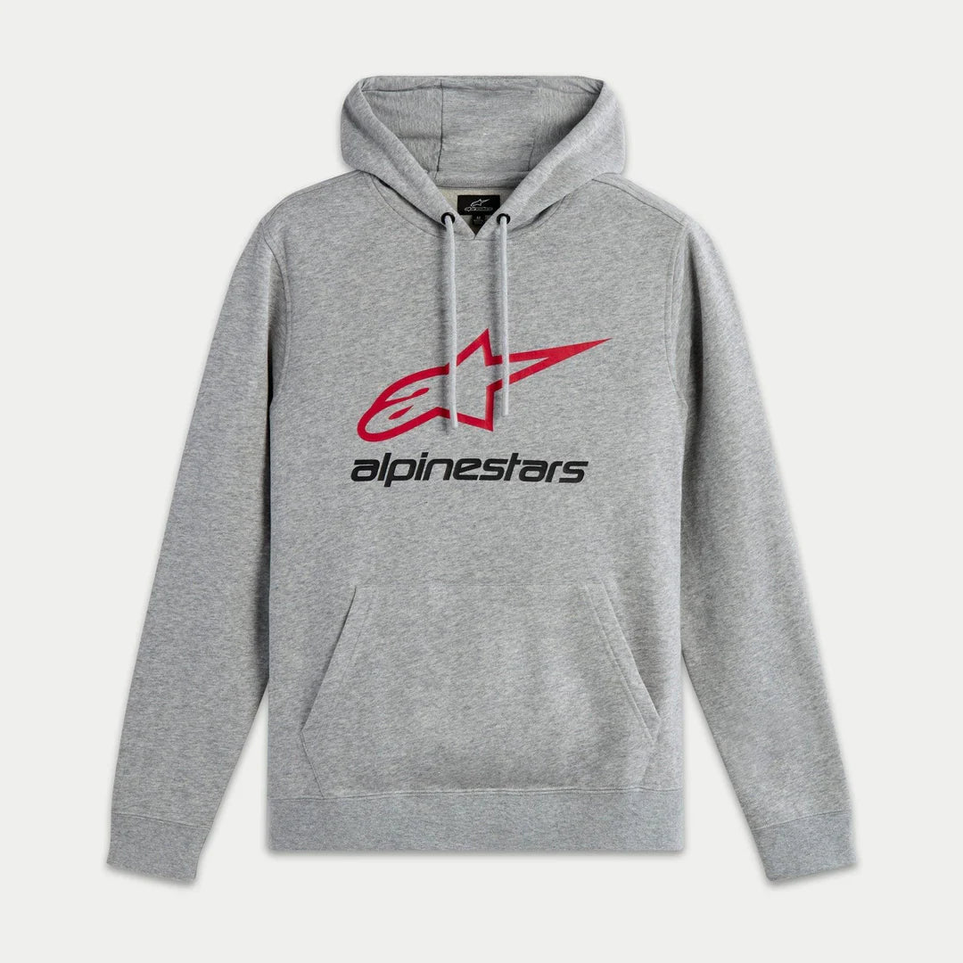 ALPINESTARS ALWAYS HOODIE V3 - GREY HEATHER/RED/BLACK