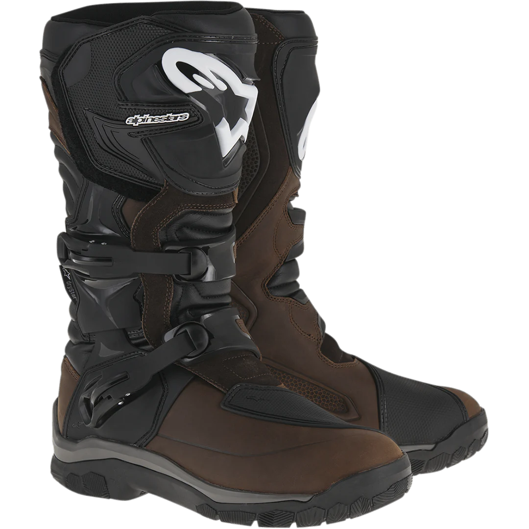 ALPINESTARS COROZAL ADVENTURE DRYSTAR BOOTS OILED LEATHER - BROWN BLACK