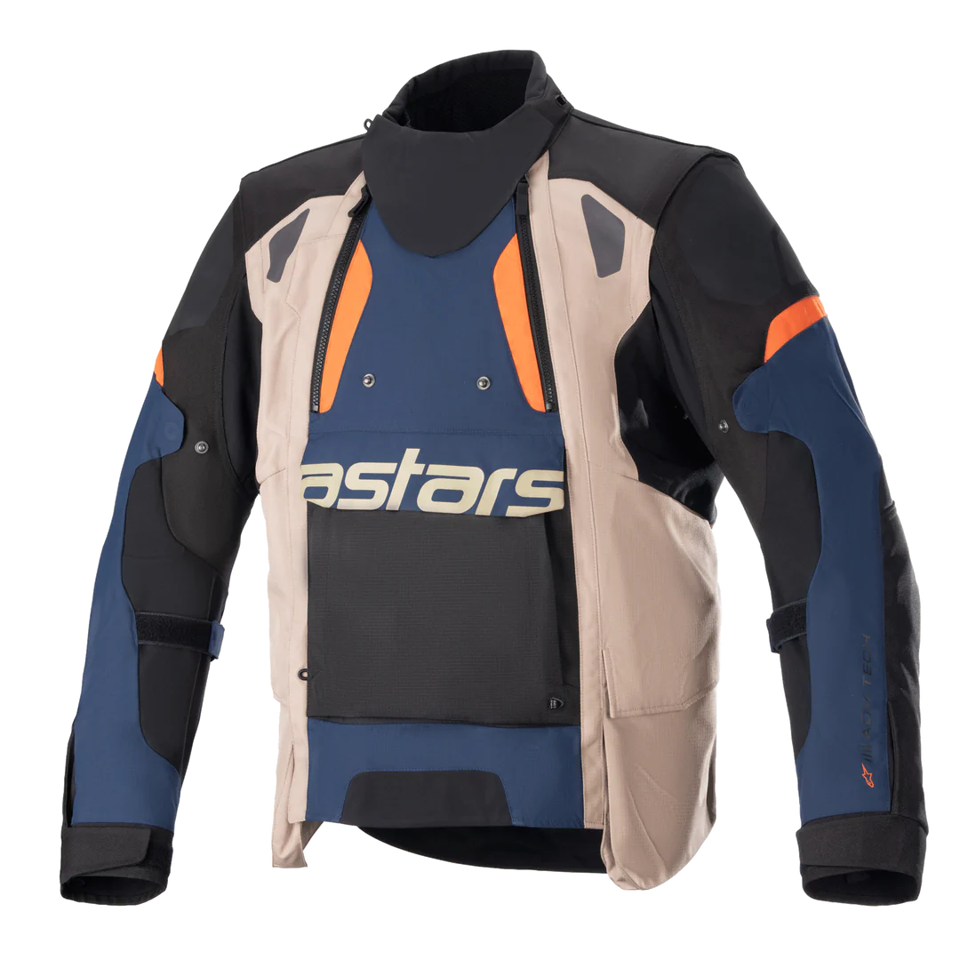 ALPINESTARS HALO DRYSTAR JACKET - DARK BLUE DARK KHAKI FLAME ORA
