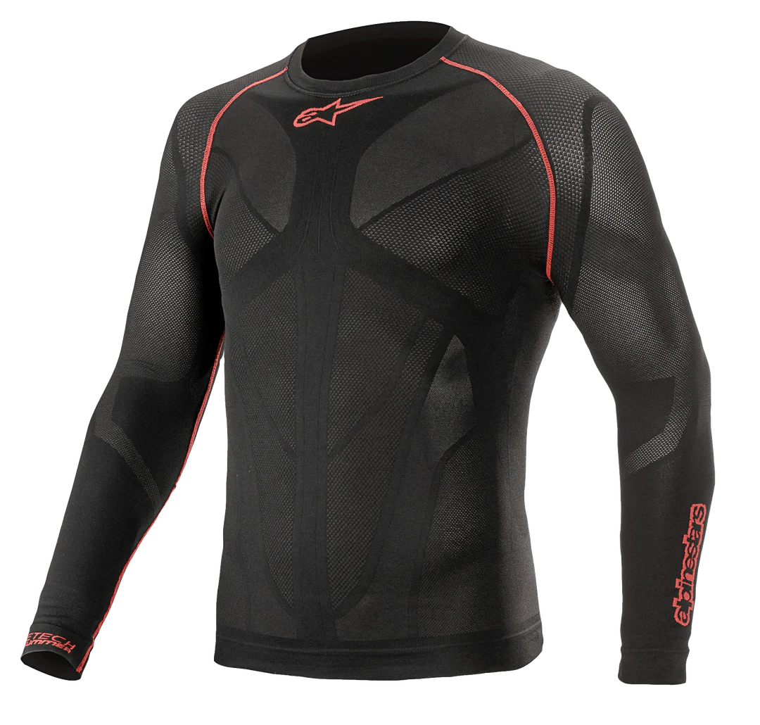 ALPINESTARS RIDE TECH V2 TOP LONG SLEEVE SUMMER - BLACK RED