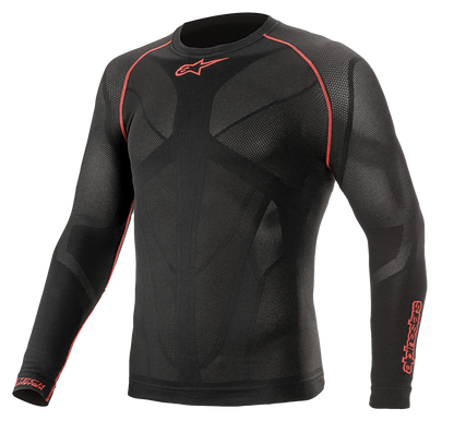 ALPINESTARS RIDE TECH V2 TOP LONG SLEEVE SUMMER - BLACK RED