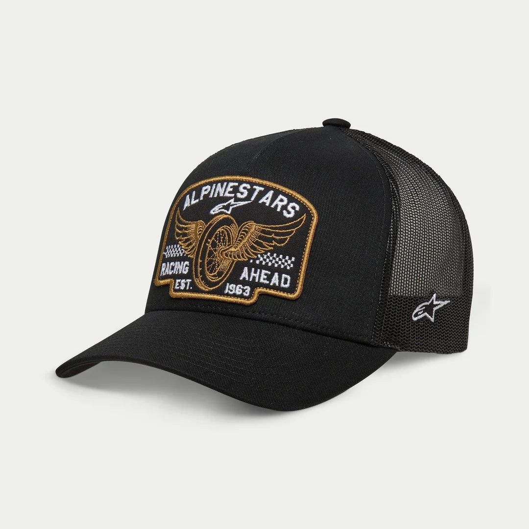 ALPINESTARS HERITAGE PATCH TRUCKER HAT - BLACK/BLACK