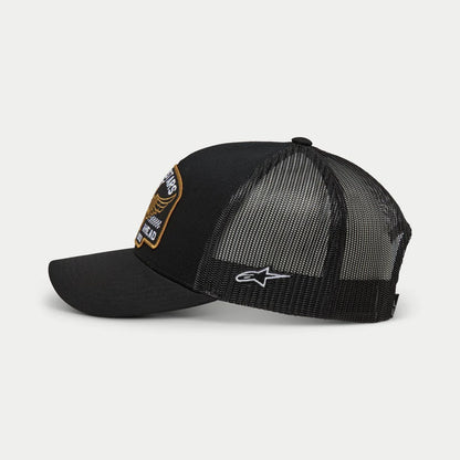 ALPINESTARS HERITAGE PATCH TRUCKER HAT - BLACK/BLACK
