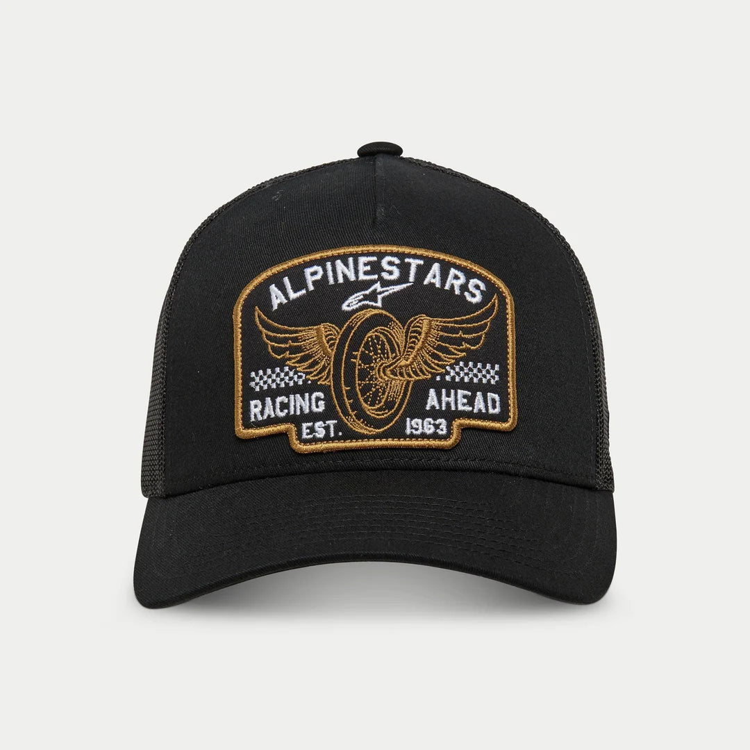 ALPINESTARS HERITAGE PATCH TRUCKER HAT - BLACK/BLACK