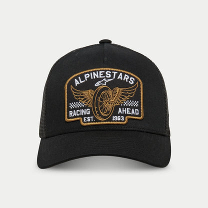 ALPINESTARS HERITAGE PATCH TRUCKER HAT - BLACK/BLACK